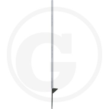 Horizont afrasteringspaal, kunststof super passende ogen - 1.060 mm lengte, Ø 19 mm, wit, met trede, 5 jaar uv-bestendigheid