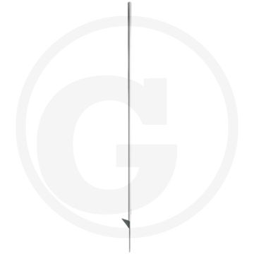 Horizont afrasteringspaal, kunststof super passende ogen - 1.460 mm lengte, 19 mm Ø, wit, met trede, 5 jaar uv-bestendigheid