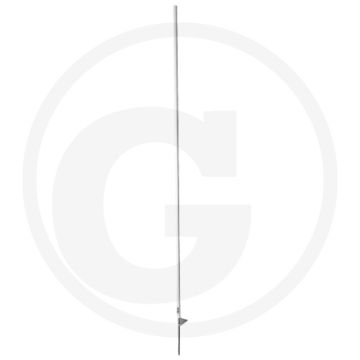 Horizont afrasteringspaal, kunststof super passende ogen - 1.710 mm lengte, 19 mm Ø, wit, met trede, 5 jaar uv-bestendigheid