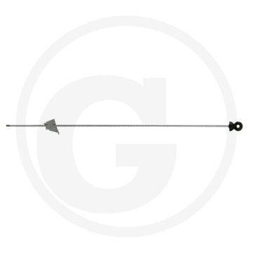 Afrasteringspaal met ring-isolator 1050mm lang met 2mm staalplaat