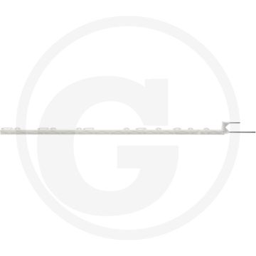 Piquet de clôture, en plastique, 160 cm, à double pointe, 8 œillets