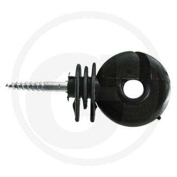 Ringisolator compact, zwart met aangegoten steun van 5,3 mm - weerbestendig