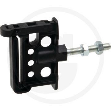 Bandisolator metrisch, voor banden tot 40 mm breed en elektrische kabels tot 6 mm, 2 schroefmoeren, schroefdraadlengte: 35 mm / m6 - overzicht: 40 mm breed, 6 mm kabel.