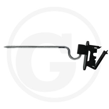 Afstandsisolatoren voor lint en draad, lange steun, combi-breedbandisolator, brede uitvoering, 17 mm aandrukvlak, 180 mm.