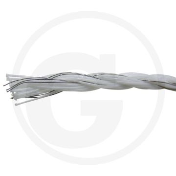 Kunststof schrikdraad 500m rol, wit, 3,87 ohm/m, 6 draden, 90kg breukbelasting