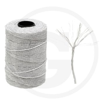 Kunststof schrikdraad 200m rol, wit, 2,75 ohm/m, 9 draden, 100kg breukbelasting