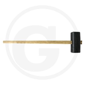 Kunststof hamer met houten steel 110 cm