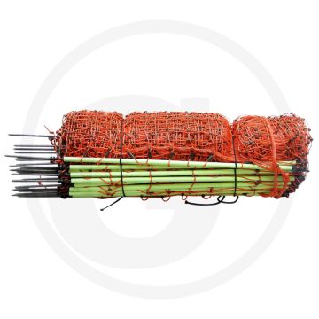 Elektro-afrastering euro-net gevogelte 50 meter lang - 112 cm hoog, 12 horizontale kunststof draden, uv-gestabiliseerd
