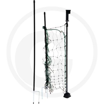 Afrasteringsnet jumbo donkergroen met zwarte jumbo-stokken 120x112 cm