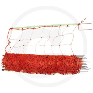 Elektro-afrastering met starre verticale staanders, 105 cm hoog, 50 m lang, 10 horizontale draden