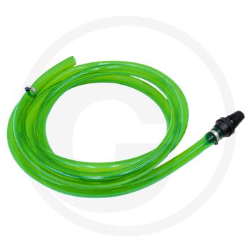 Weidepompslang compleet, 5 meter slang met zuigkorf en slangklemmen, 28x39 - 28mm diameter
