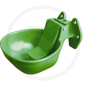 Drinkbak met brede tong, aansluiting: r 1/2'' boven en onder - gietijzer gepoedercoat