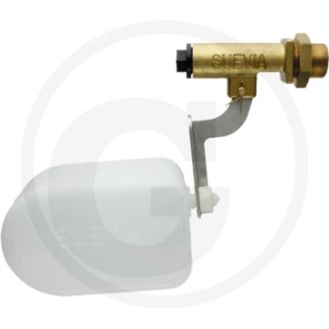 Suevia lagedruk vlotterklep mod. 675 - wt80-n, max. 1 bar, 3/4" buitendraad, rvs sproeier