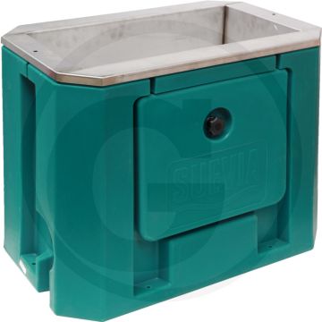 Suevia thermo trog zonder klep model 6600 • roestvrijstalen bak • 50 liter • vorstvrij tot -12°c (3 kaarsen), -20°c (6 kaarsen) • verwarmbaar met kaarsen.