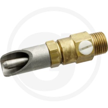 Suevia bijtnippel voor vleesvarkens • inox mondstuk (Ø 22 mm) • waterafgifte instelbaar • draad: 1/2"