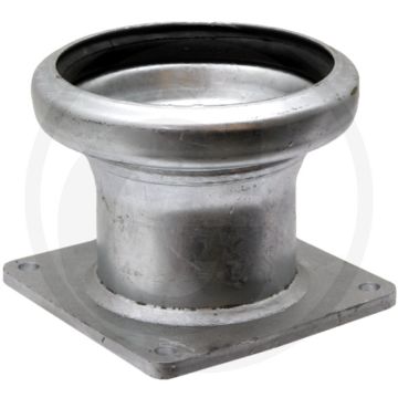Beker 4” met flens 4” - Ø: 108mm / 4", lengte: 160mm, gatafstand: 150 x 150mm