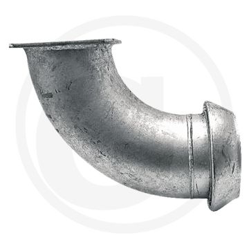 Bocht 90° Ø 108mm / 4" met flens, passend voor systeem perrot