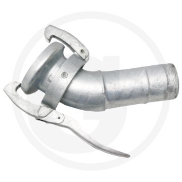 Bocht 45° Ø 108mm / 4" slangtule-Ø 100mm mestverwerking & biogastechniek