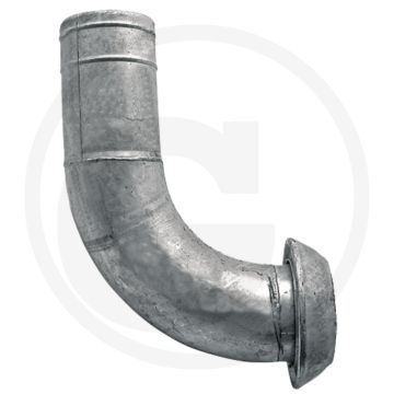 Bocht 90° Ø 108mm / 4" met slangtule-Ø 100mm, perrot