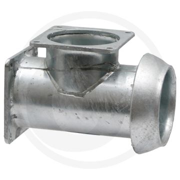 Pièce en T 2x bride 6" et 1x pièce en V 6" - acier / galvanisé à chaud - convient pour système perrot