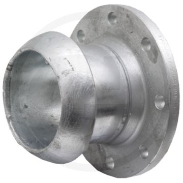 Pièce en V 6" avec bride din 2632 - Ø 159mm, distance entre les trous Ø 240mm, pn 16, longueur 257mm, acier/galvanisé à chaud