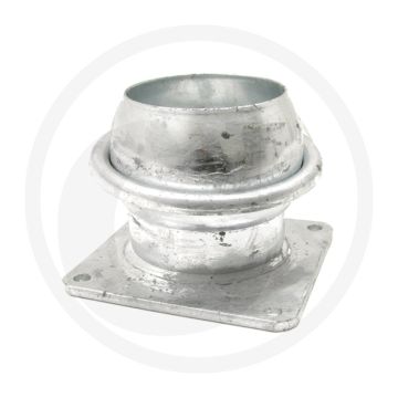 V-deel met flens Ø100mm l245mm gatafstand 150x150 - italiaans systeem (berselli)