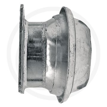V-deel 5” met flens 5” Ø 120 mm / 5" - staal / thermisch verzinkt