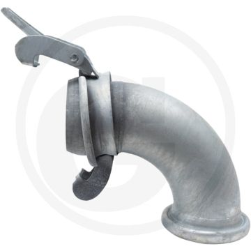 Bauer bocht 90° verzinkt, hk 159, Ø 159mm