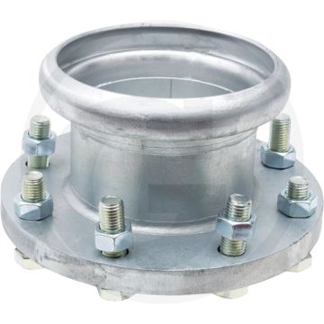 Bauer flenssteun s73, hk 89, verzinkt - Ø: 89mm, nw: 80, lengte: 125mm, passend voor: systeem bauer