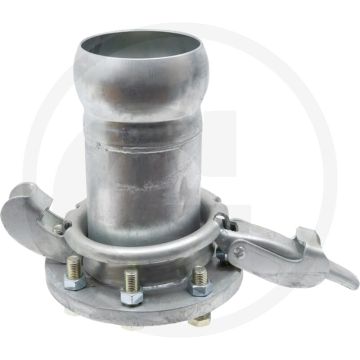 Bauer flenssteun s70, hk 76, verzinkt - Ø: 76mm, nw: 65, lengte: 232mm, passend voor: systeem bauer
