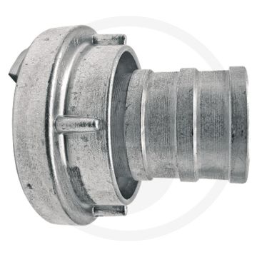Koppeling met slangaansluiting met slangtule nw: 25d 31mm 15/13mm 55mm gesmeed aluminium 2 nokken