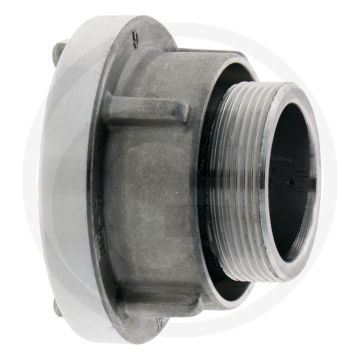 Gaffelkoppeling met buitendraad, draaibaar - nw: 52c, 66mm nokafstand, 2" buitendraad, gesmeed aluminium, 2 nokken