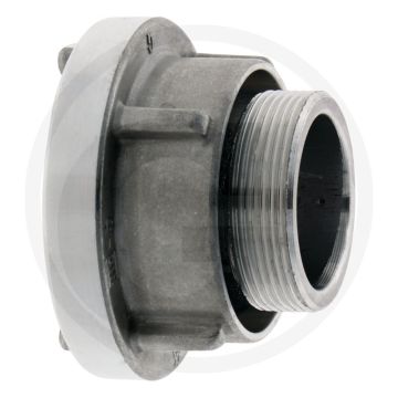 Gaffelkoppeling met buitendraad, draaibaar - nw: 75b, 89mm nokafstand, 2 1/2" buitendraad, gesmeed aluminium, 2 nokken
