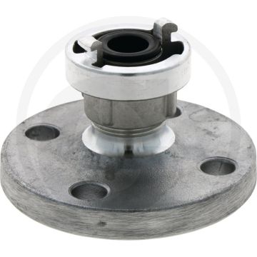 Verloopstuk storz / flens nw: 75b - gesmeed aluminium, 2 nokken, dn50
