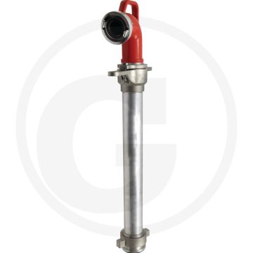 Staande pijp 80mm dn, 1x uitgang 52c, zonder afsluiter, draaibare kop