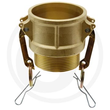 M-deel 2" nw messing camlock-koppeling 16 bar