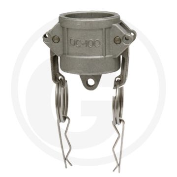M-deel eindkappen type: dc nw 2 1/2 aluminium 10 bar camlock
