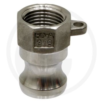 V-deel type a roestvrijstaal nw 1 1/4 bsp 1 1/4" 16 bar camlock