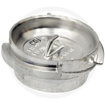 Stop met gat 2" Ø 50 / 2" tankwagenkoppeling aluminium