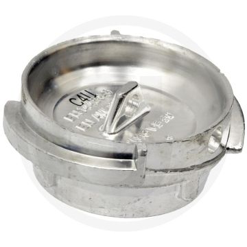 Stop met gat 4" Ø 100 / 4" aluminium tankwagenkoppeling