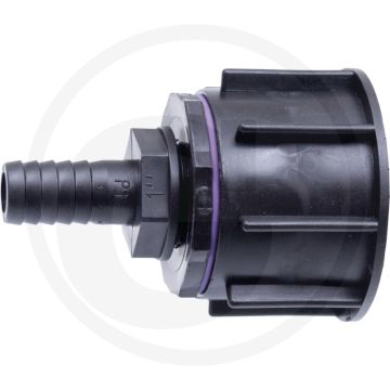 Ibc adapter s60x6 met 19mm slangtule - overgangskoppeling voor ibc-adapters