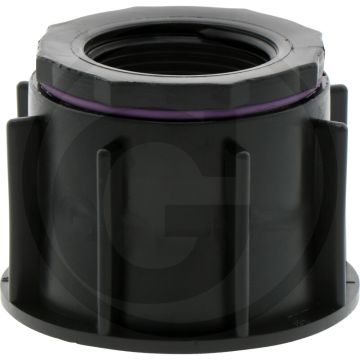 Ibc-adapter lang s60x6 x 1 1/4" binnendraad met zuurbestendige afdichtingen