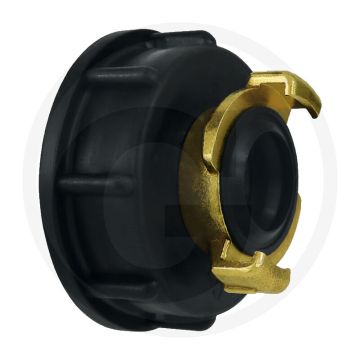 Ibc-adapter extra kort s60x6 met klauwkoppeling - draad: s60x6