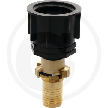 Ibc-adapter lang s60x6 met klauwkoppeling en 32 mm slangtule - draad: s60x6