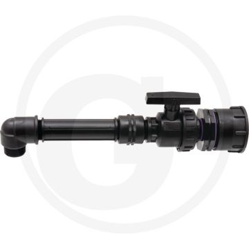 Ibc adapter s60x6 inclusief pvc kogelkraan 1” buitendraad - totale lengte 280mm