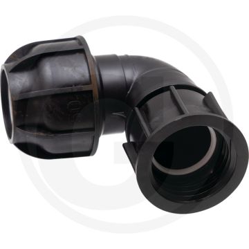 Ibc adapter s60x6 met 90° hoekklemverbinding voor 50 mm leiding - haakse klemverbinding