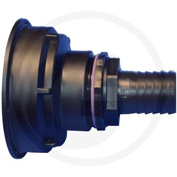 Ibc adapter s100x8 incl. 38 mm slangtule met afdichting - draad: s100x8