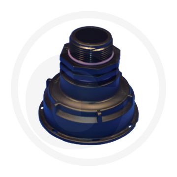 Ibc adapter s100x8 x 1 1/2" buitendraad met zuurbestendige afdichtingen