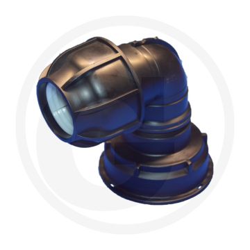 Ibc adapter s100x8 met 90° hoekklemverbinding voor 50 mm leiding - draad: s100x8