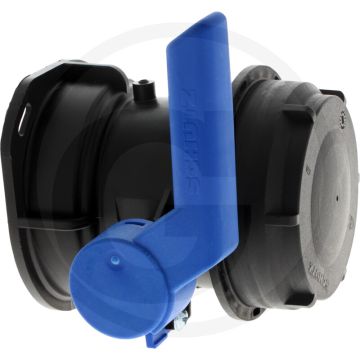 Ibc aftapkraan s100x8 met afsluitdeksel - passend voor schÜtz - dn80 adaptermaat